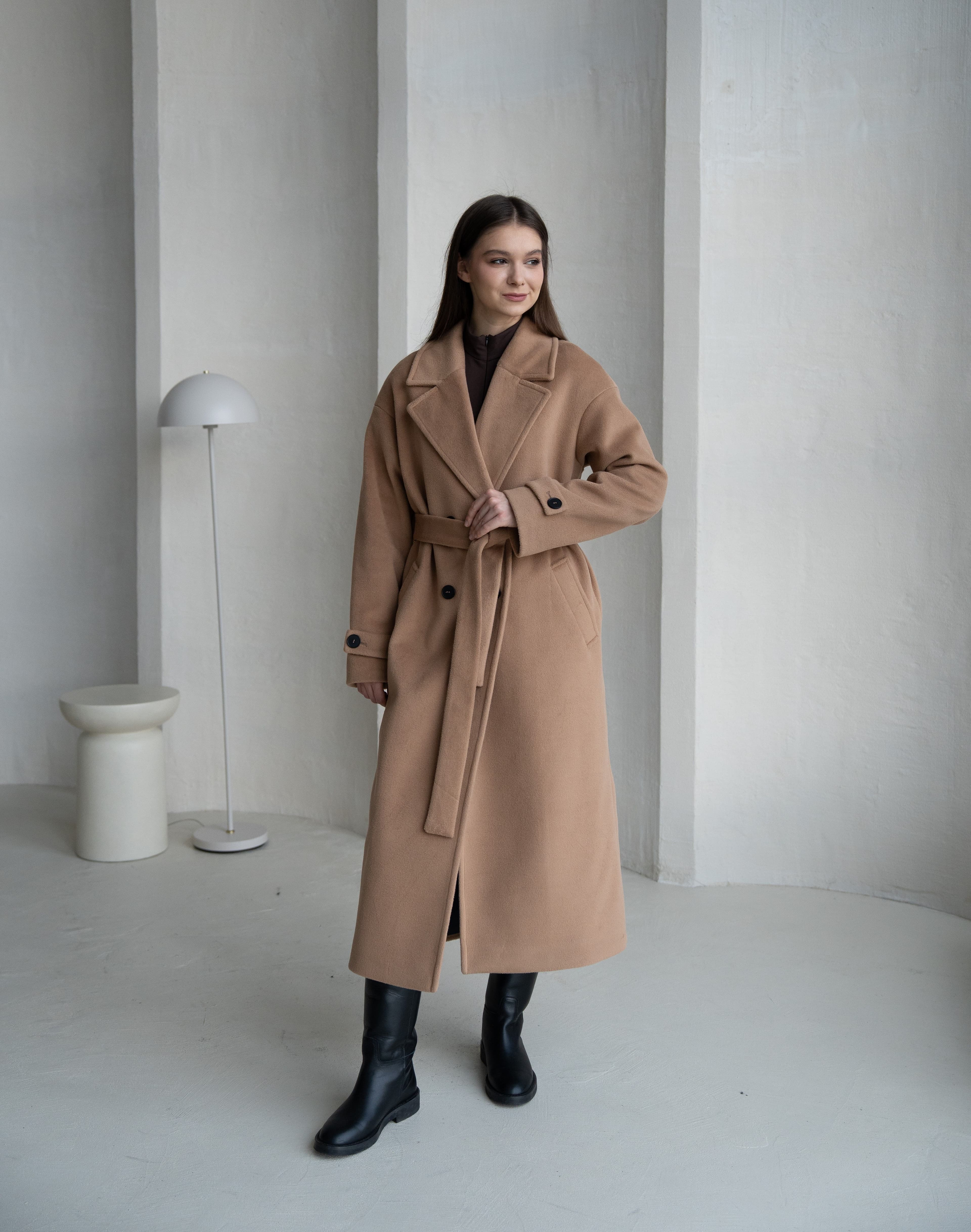 Пальто утеплене Luxe в кольорі кемел